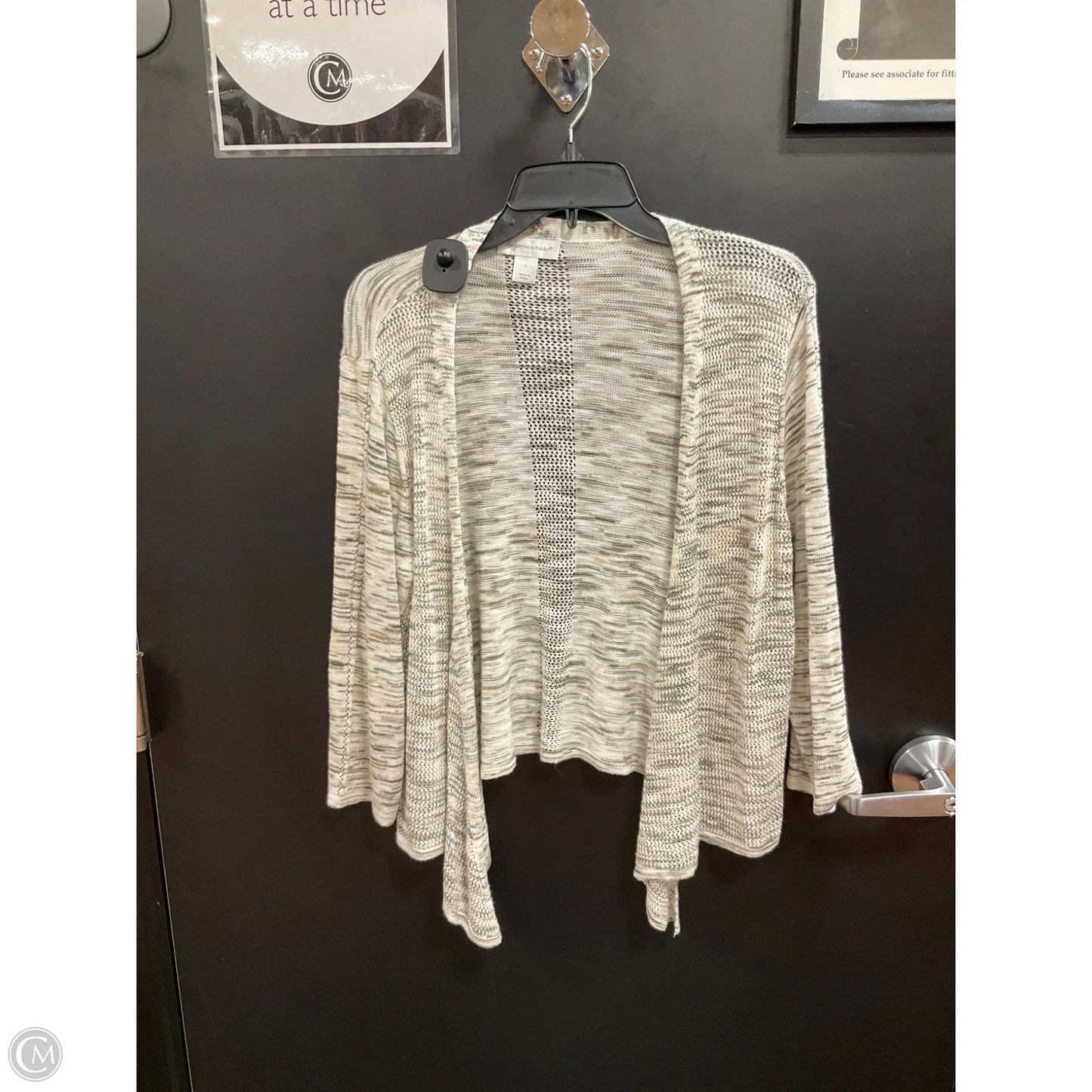 Cardigan By Christopher And Banks In Green & White, Size: L