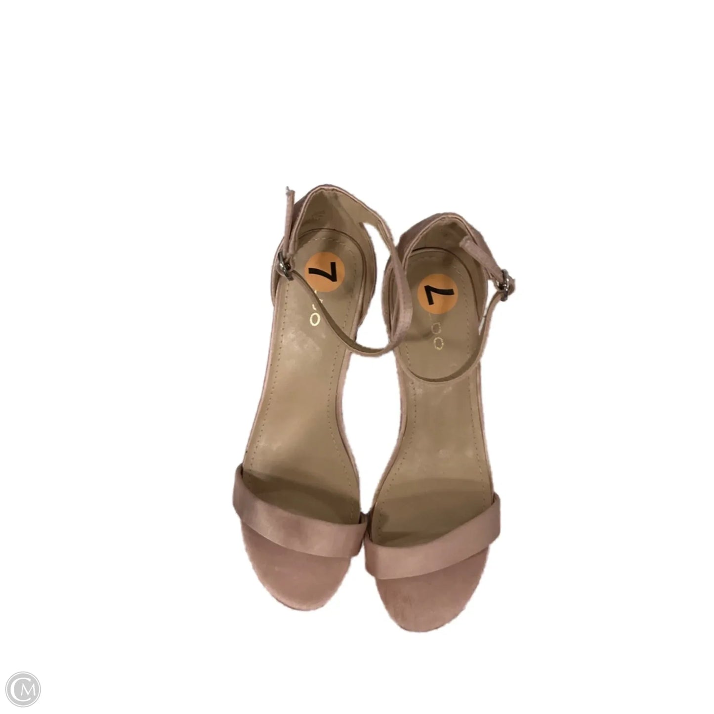 Sandals Heels Block By Aldo In Beige, Size: 7