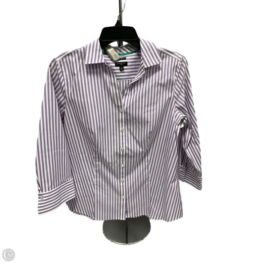 Blouse 3/4 Sleeve By Talbots In Purple, Size: 10