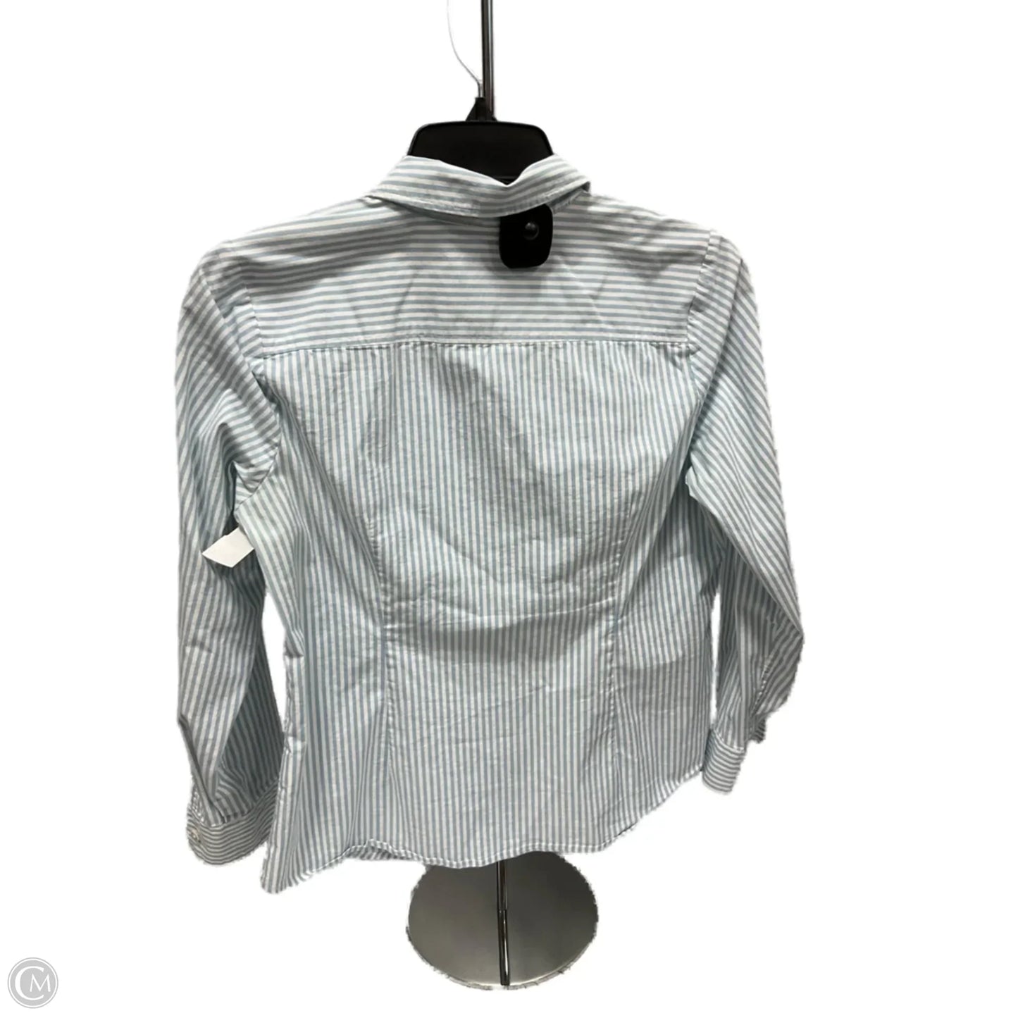 Blouse Long Sleeve By J. Jill In Blue & White, Size: S