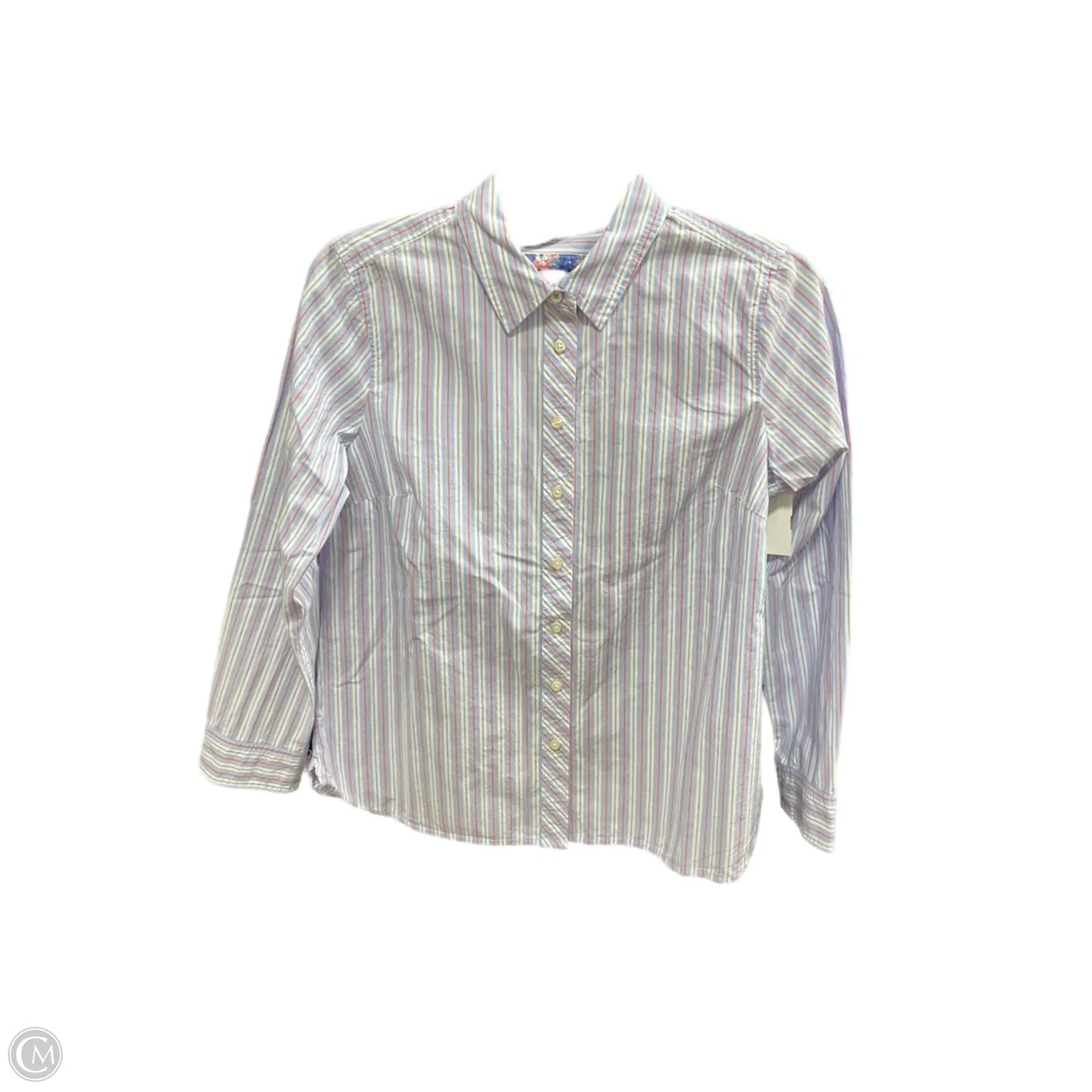 Blouse Long Sleeve By Talbots In Blue & Pink, Size: M