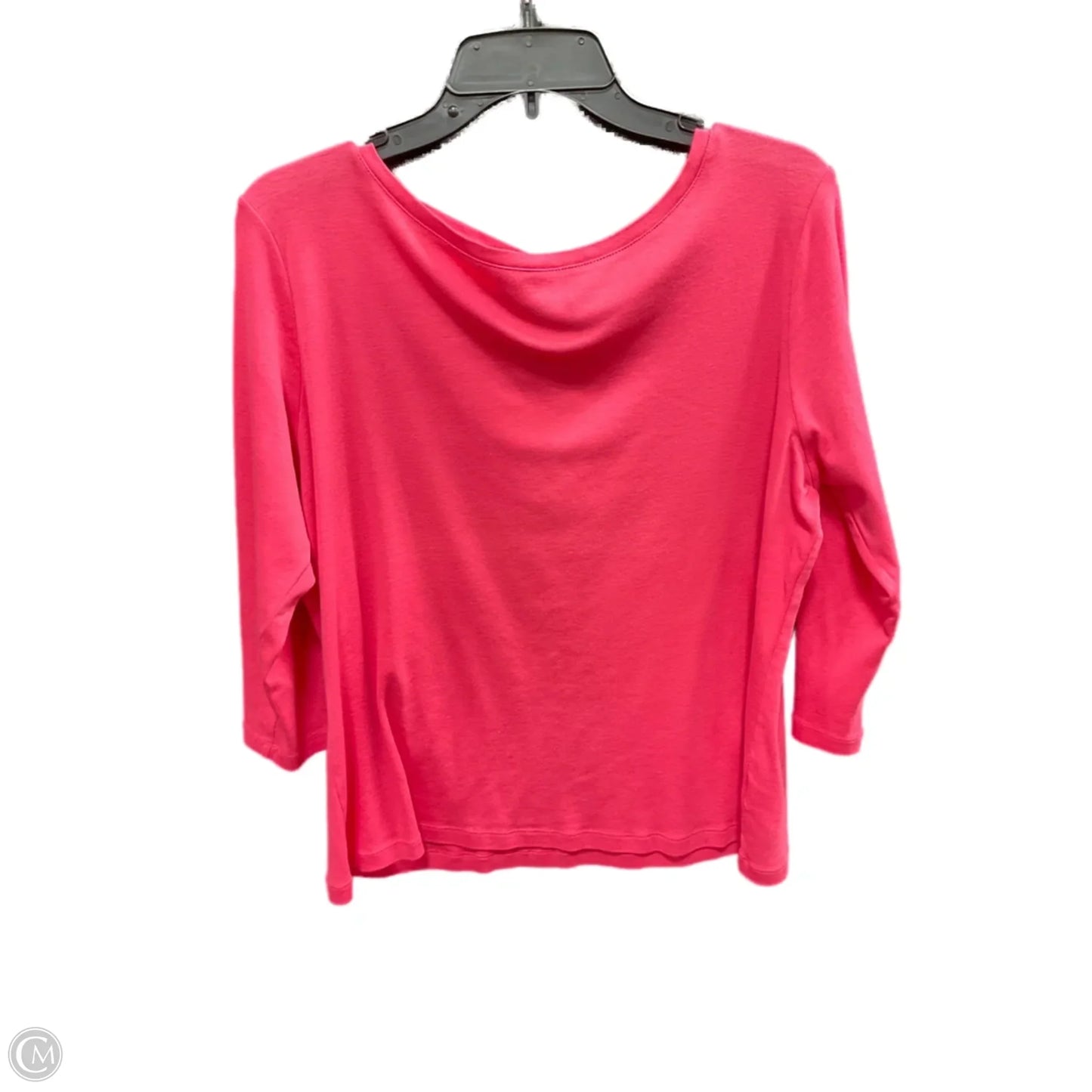 Top 3/4 Sleeve By Talbots In Pink, Size: 1x