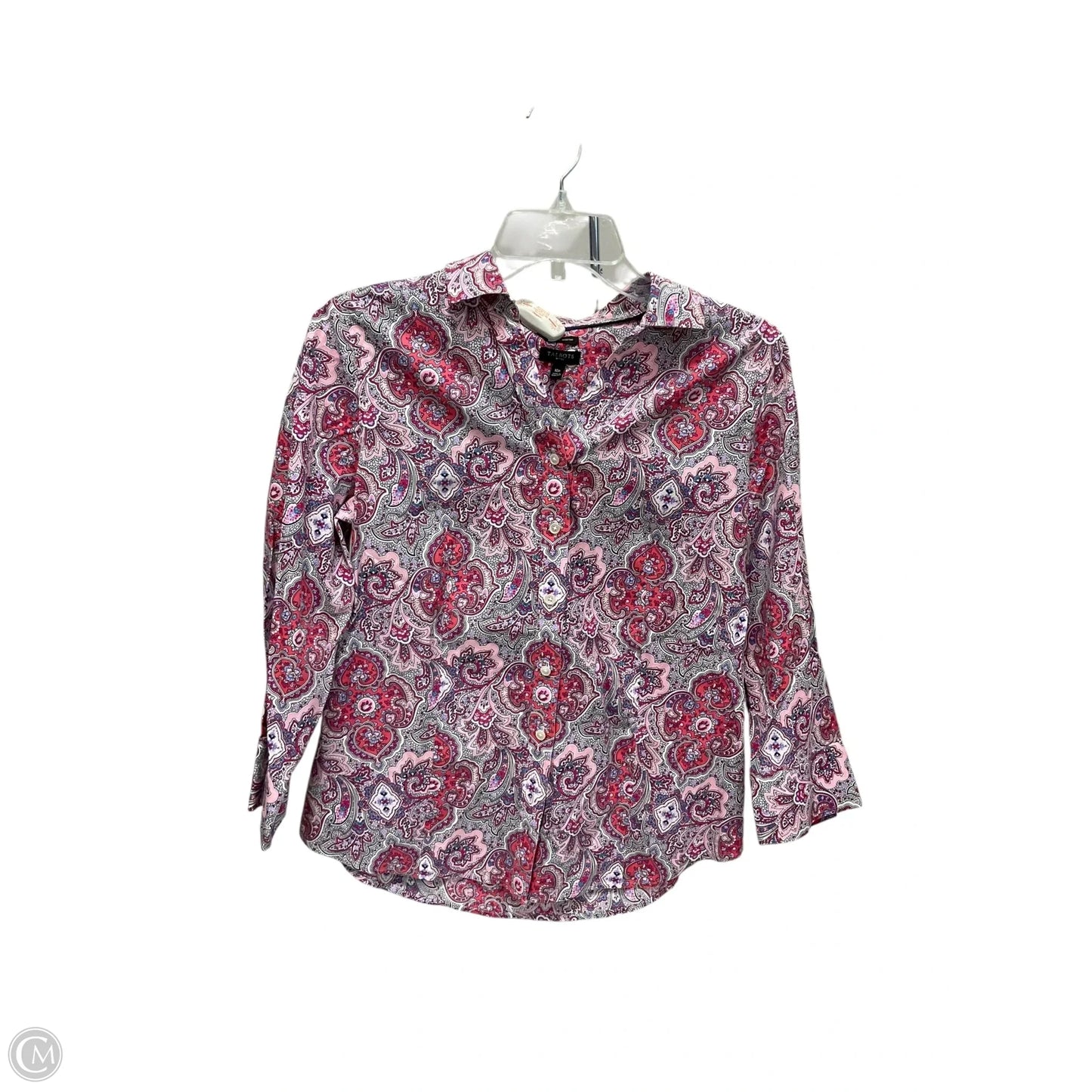 Blouse Long Sleeve By Talbots In Pink & Purple, Size: 10