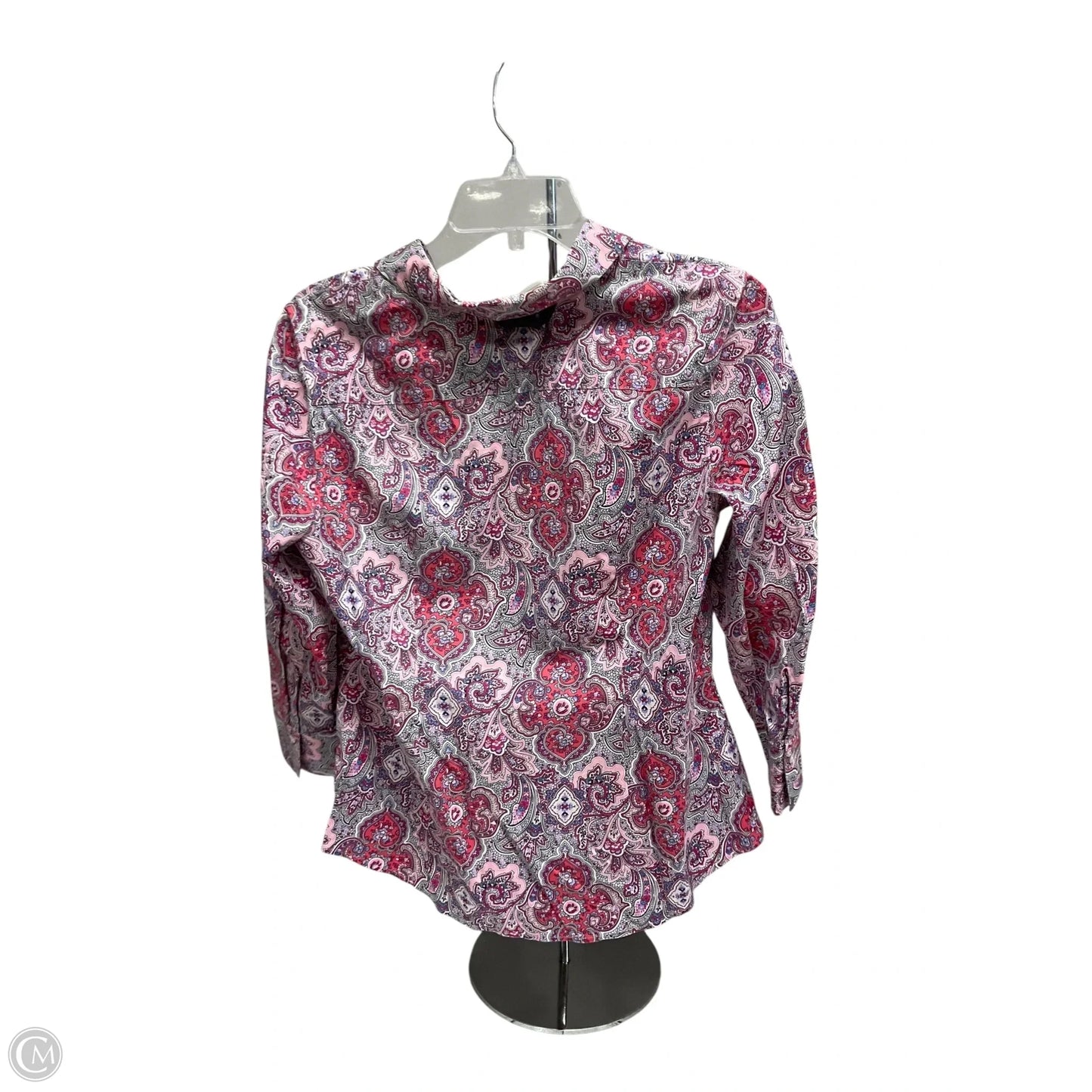 Blouse Long Sleeve By Talbots In Pink & Purple, Size: 10