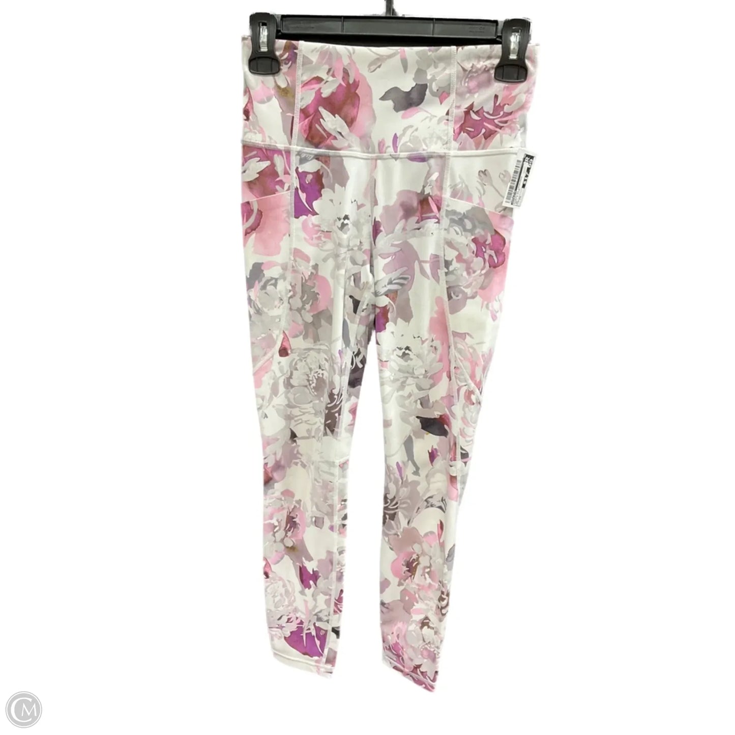 Athletic Leggings By Athleta In Grey & Pink, Size: Xs