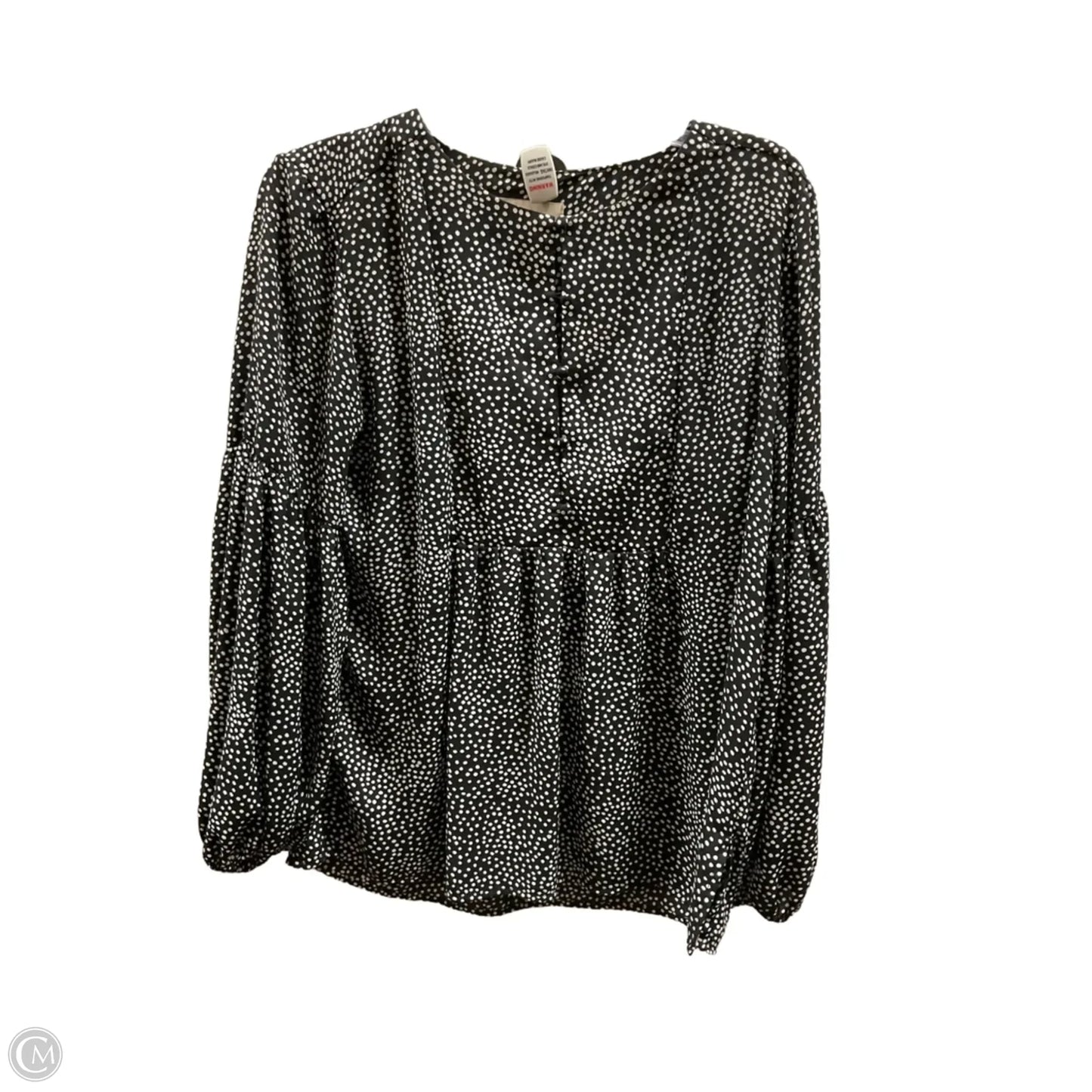 Top 3/4 Sleeve By Loft In Polkadot Pattern, Size: S