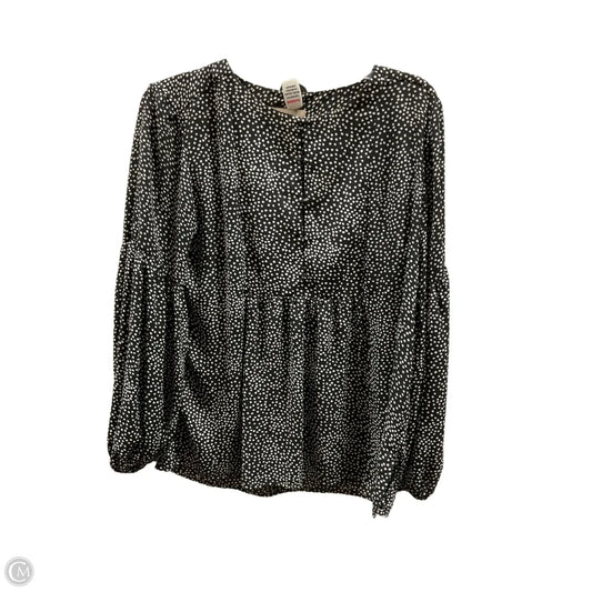 Top 3/4 Sleeve By Loft In Polkadot Pattern, Size: S