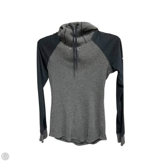 Athletic Sweatshirt Hoodie By Columbia In Black & Grey, Size: M