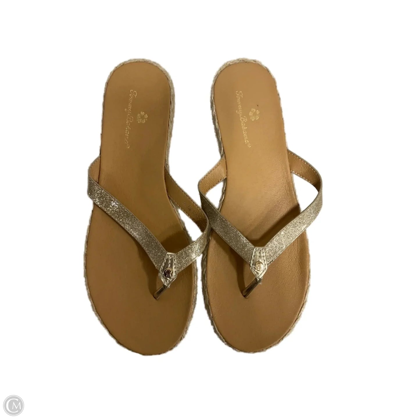 Sandals Flip Flops By Tommy Bahama In Gold, Size: 8.5