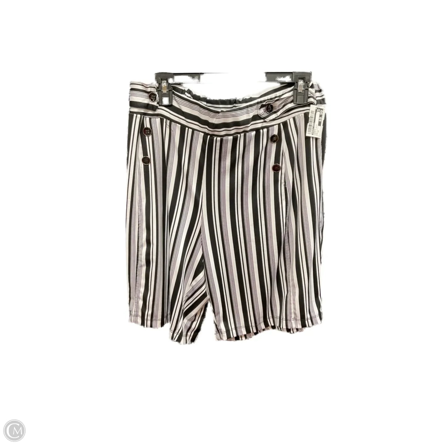 Shorts By Robert Louis In Black & White, Size: 2x