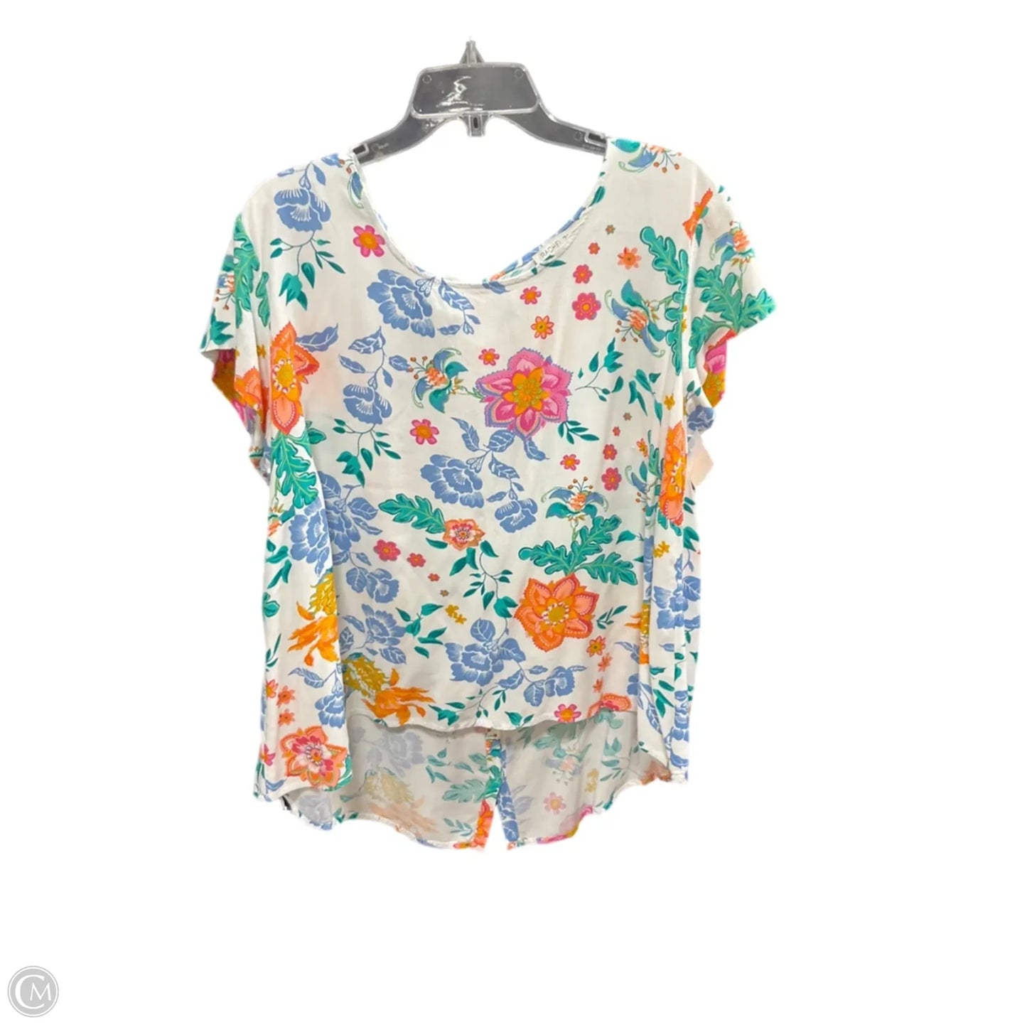 Top Short Sleeve By Rachel Zoe In Floral Print, Size: 1x
