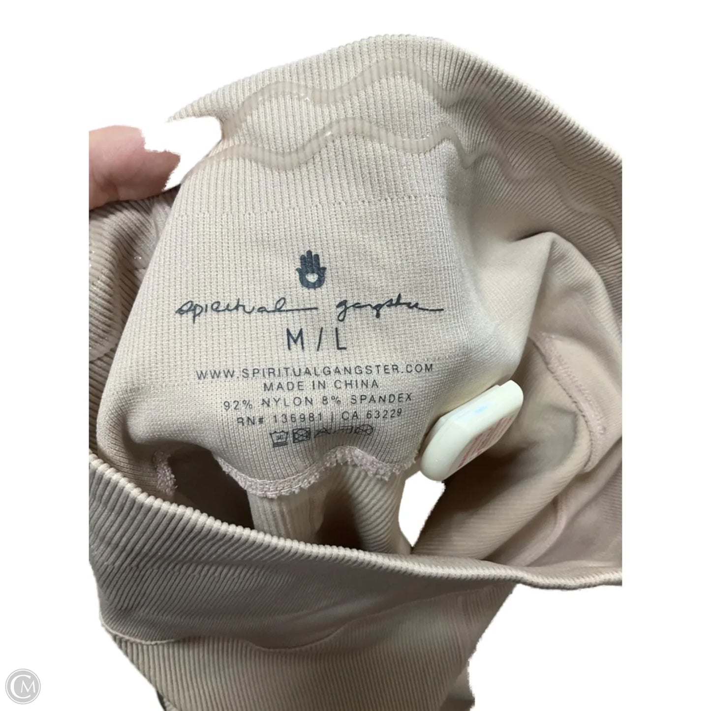 Athletic Leggings By Spiritual Gangster In Peach, Size: M