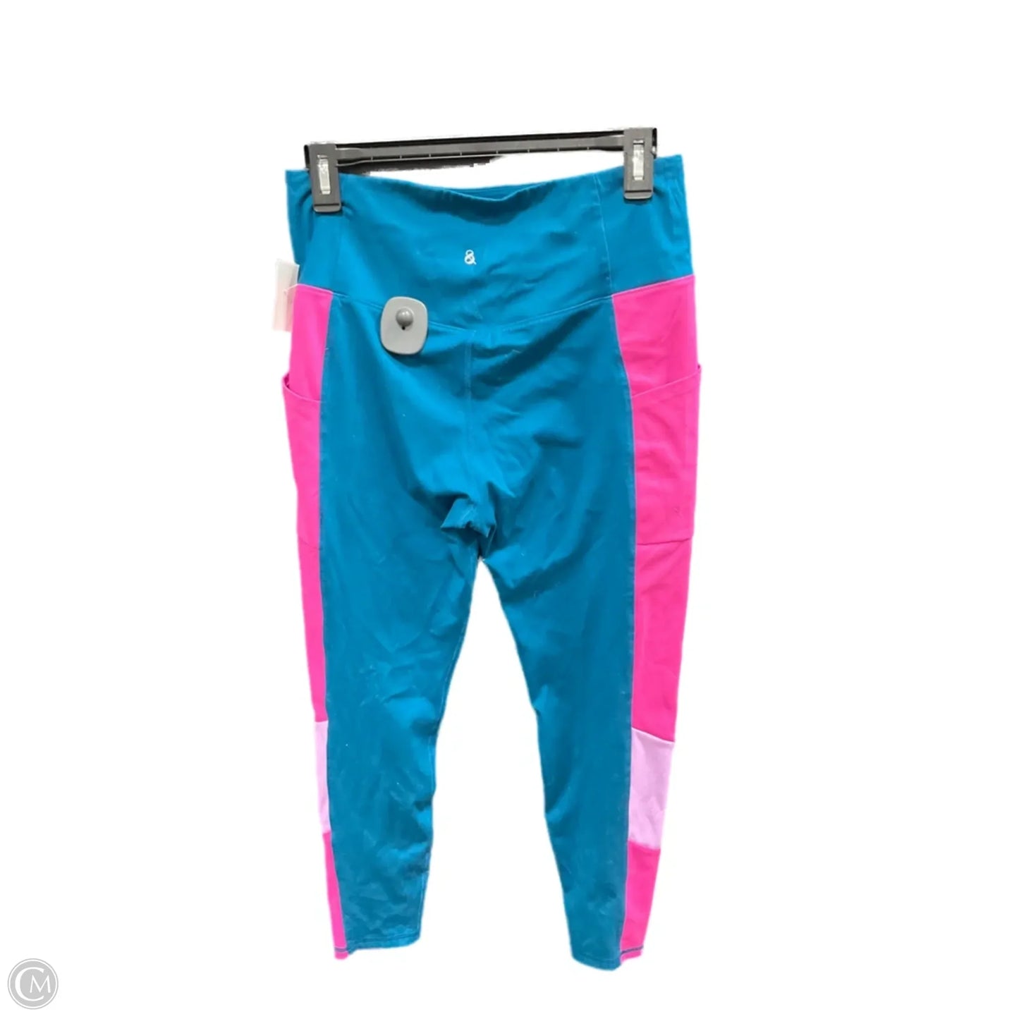 Athletic Leggings By Lou And Grey In Blue & Pink, Size: L