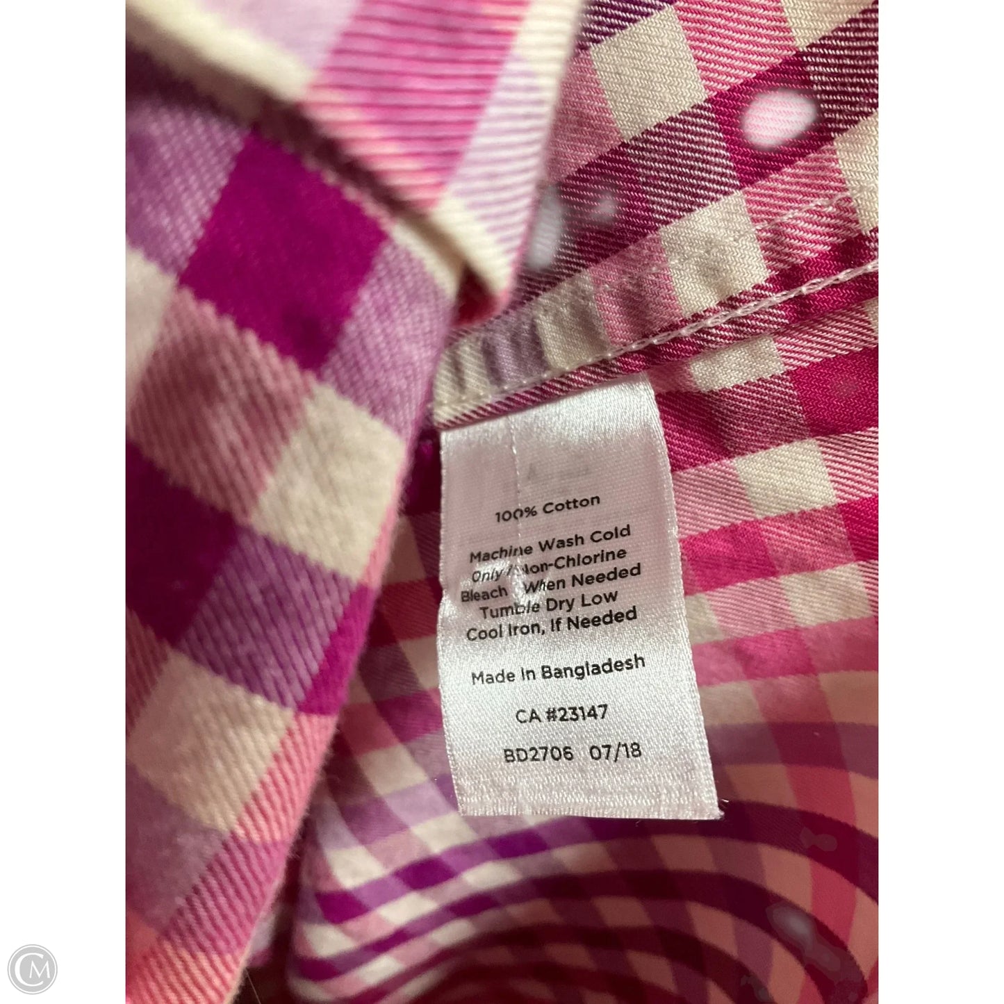 Blouse Long Sleeve By Talbots In Pink & Purple, Size: S