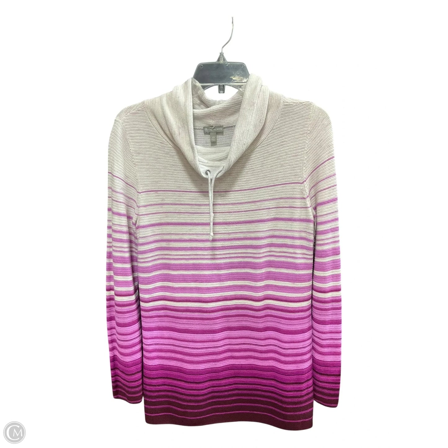 Athletic Sweatshirt Collar By Talbots In Grey & Purple, Size: Xs