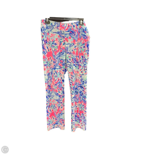 Pants Designer By Lilly Pulitzer In Green & Pink, Size: L
