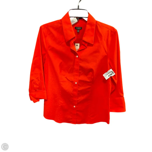 Blouse Long Sleeve By Talbots In Orange, Size: 10