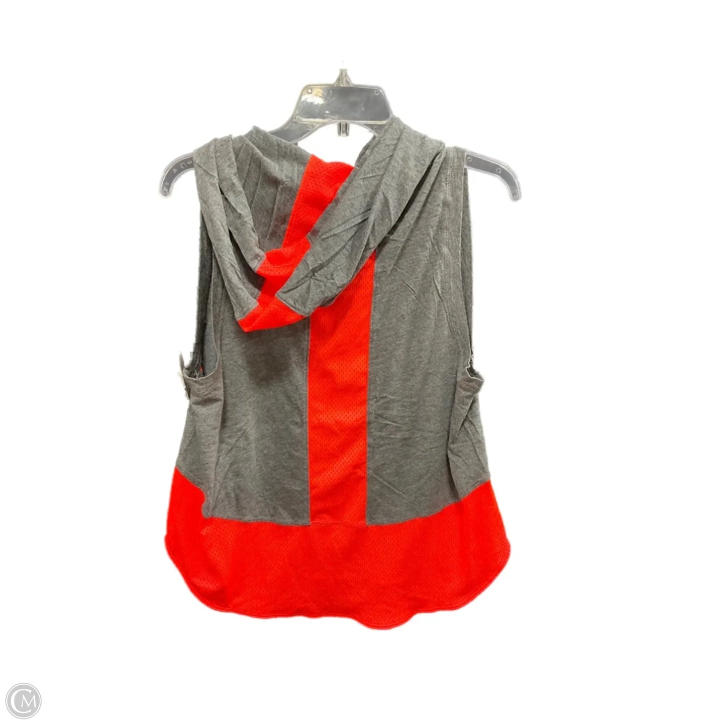 Athletic Tank Top By Under Armour In Grey & Orange, Size: L