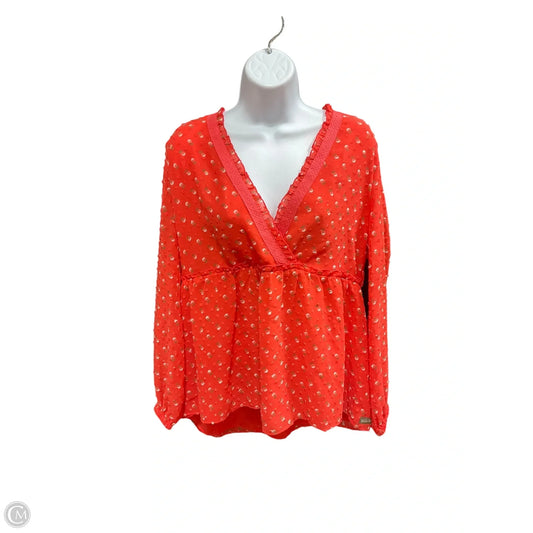 Top Long Sleeve By Matilda Jane In Red, Size: M