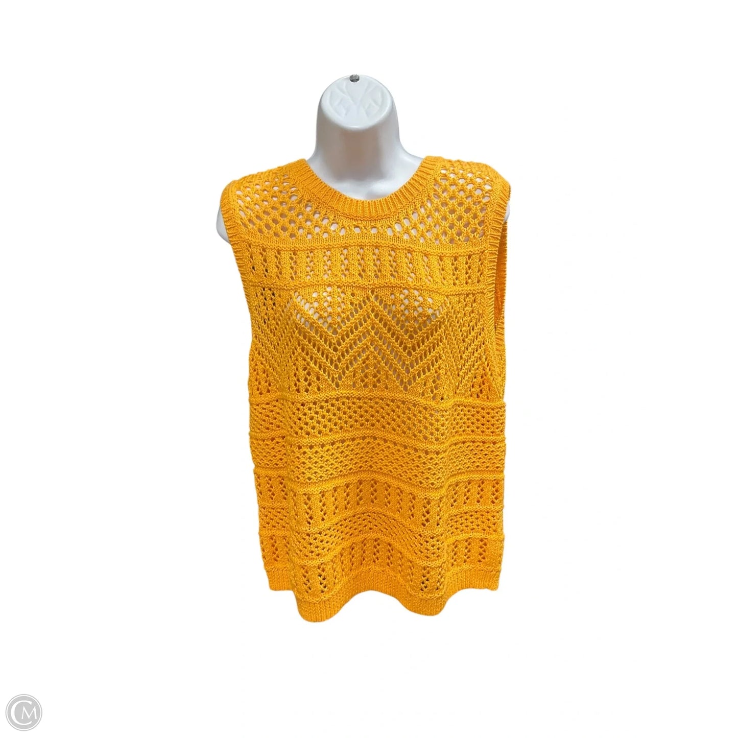 Top Sleeveless By Talbots In Orange, Size: L