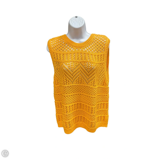 Top Sleeveless By Talbots In Orange, Size: L