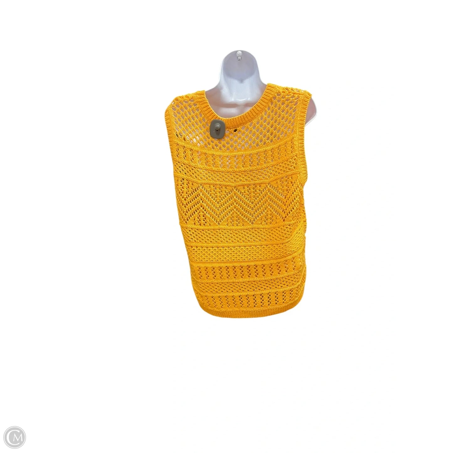 Top Sleeveless By Talbots In Orange, Size: L