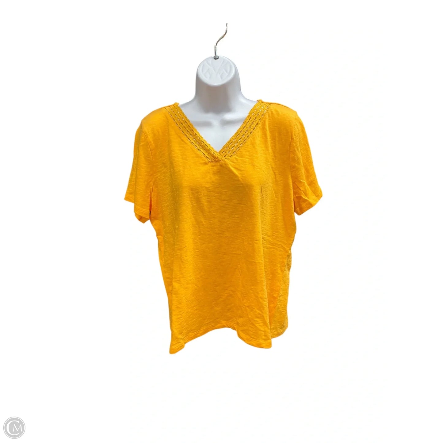 Top Short Sleeve By Talbots In Orange, Size: Xl