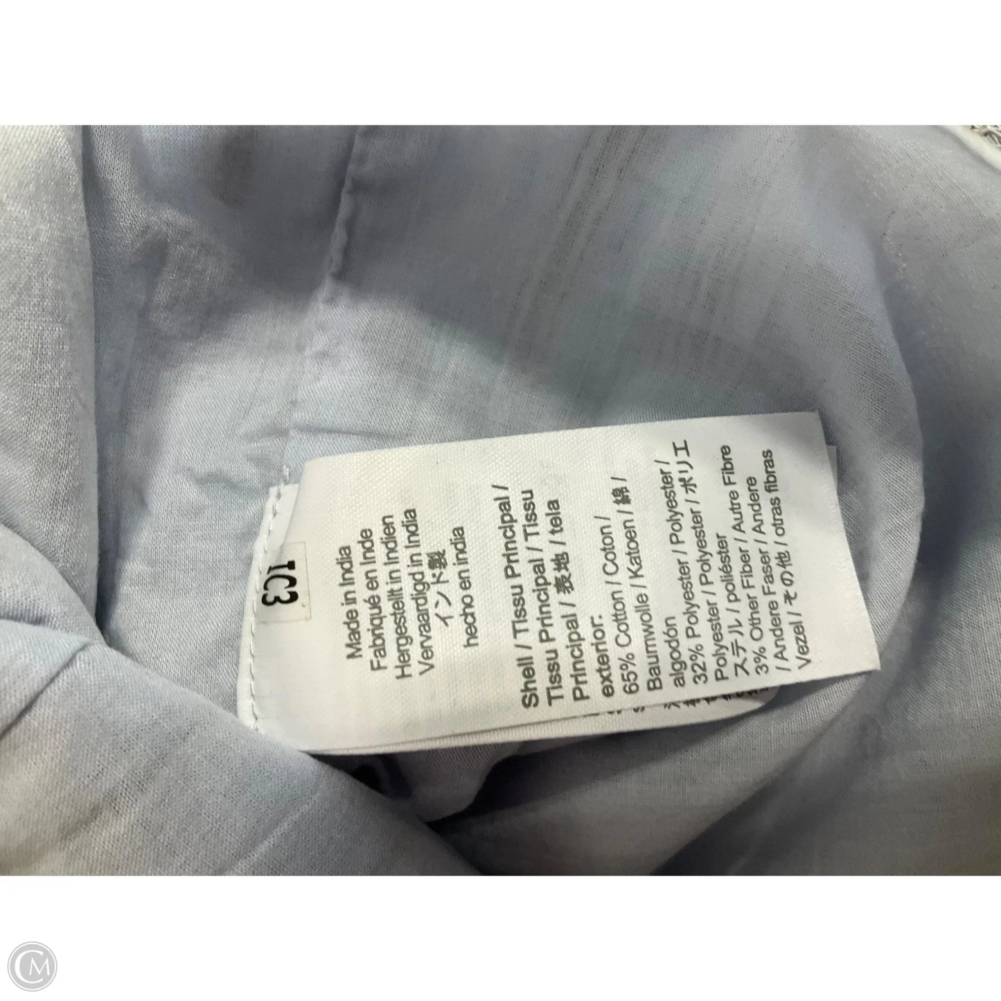 Dress Casual Short By Madewell In Blue & White, Size: M