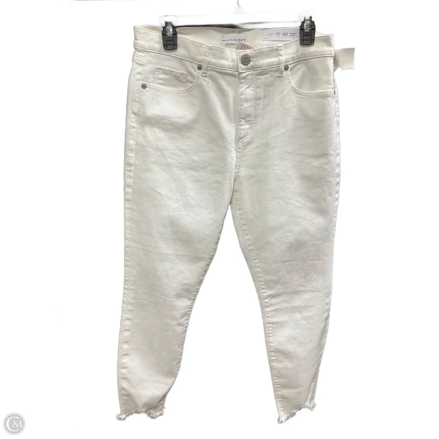 Jeans Skinny By Loft In Cream, Size: 10