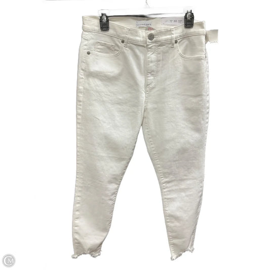 Jeans Skinny By Loft In Cream, Size: 10