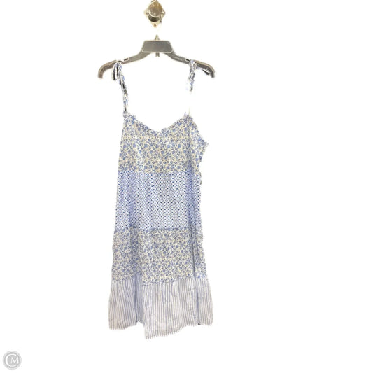 Dress Casual Midi By J. Crew In Blue & White, Size: M