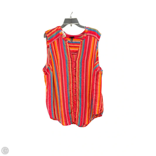 Top Sleeveless By Torrid In Striped Pattern, Size: 3x