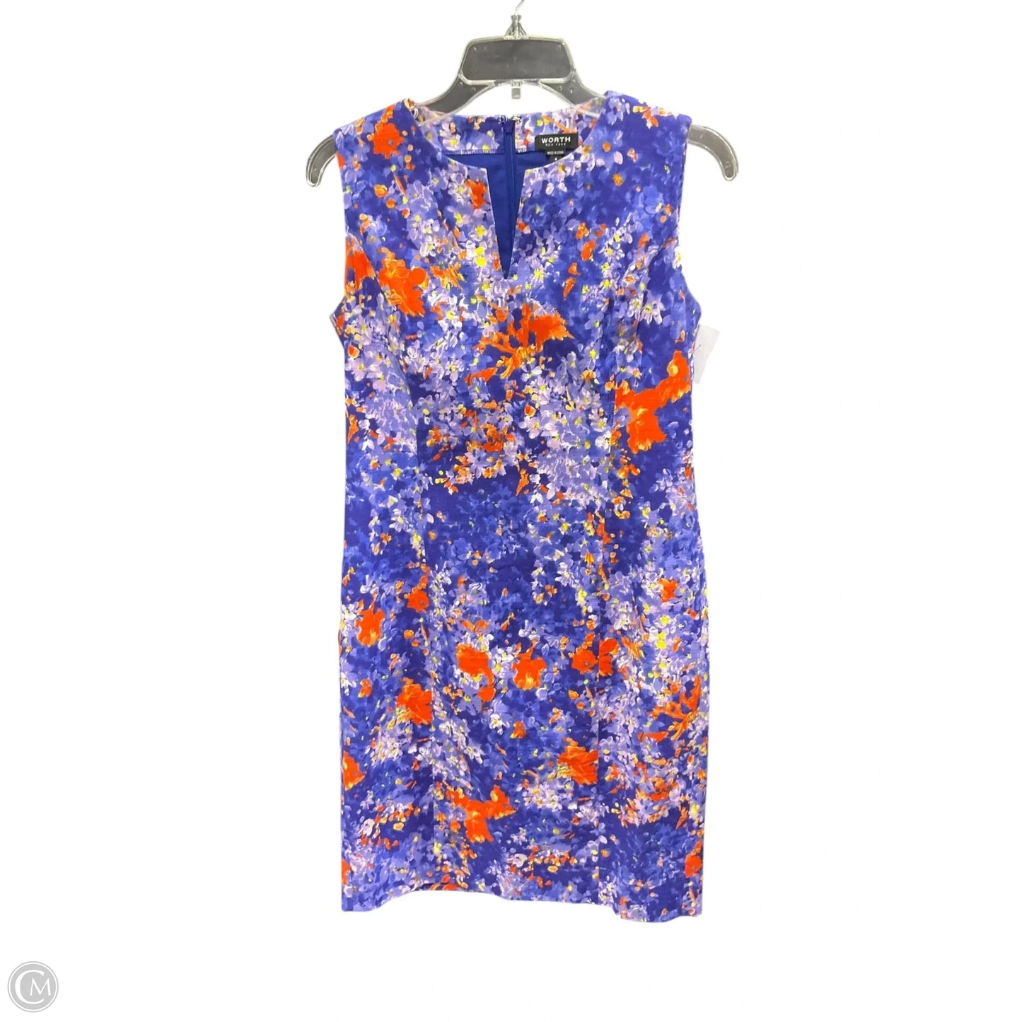 Dress Casual Midi By Worth Ny In Orange & Purple, Size: 6