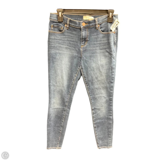 Jeans Skinny By Loft In Blue Denim, Size: 4