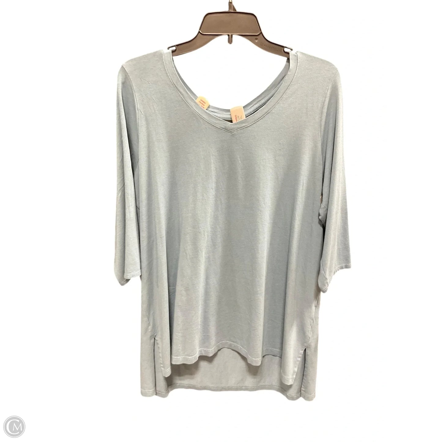 Top 3/4 Sleeve By T Tahari In Aqua, Size: 1x