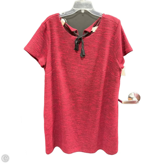 Dress Casual Midi By Loft In Red, Size: 22