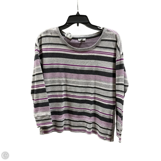 Top Long Sleeve By Talbots In Grey & Purple, Size: S