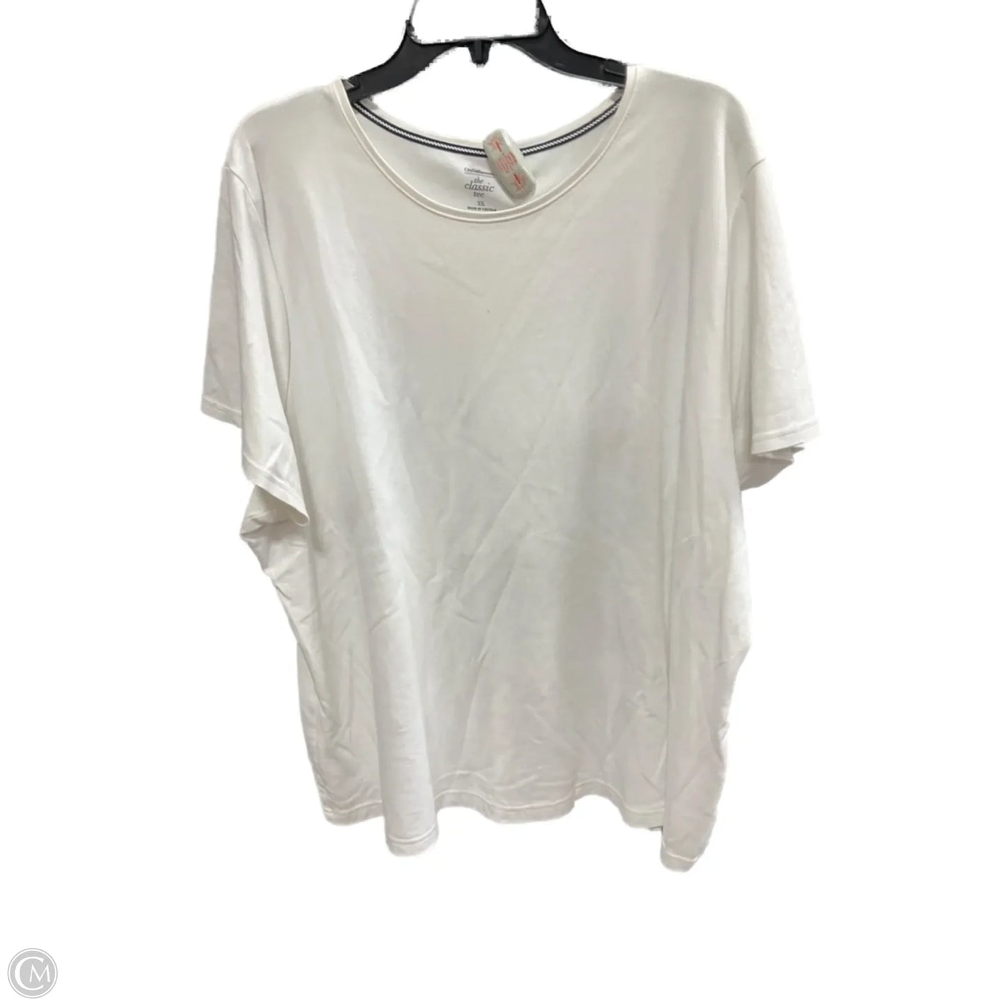 Top Short Sleeve Basic By Croft And Barrow In White, Size: 3x