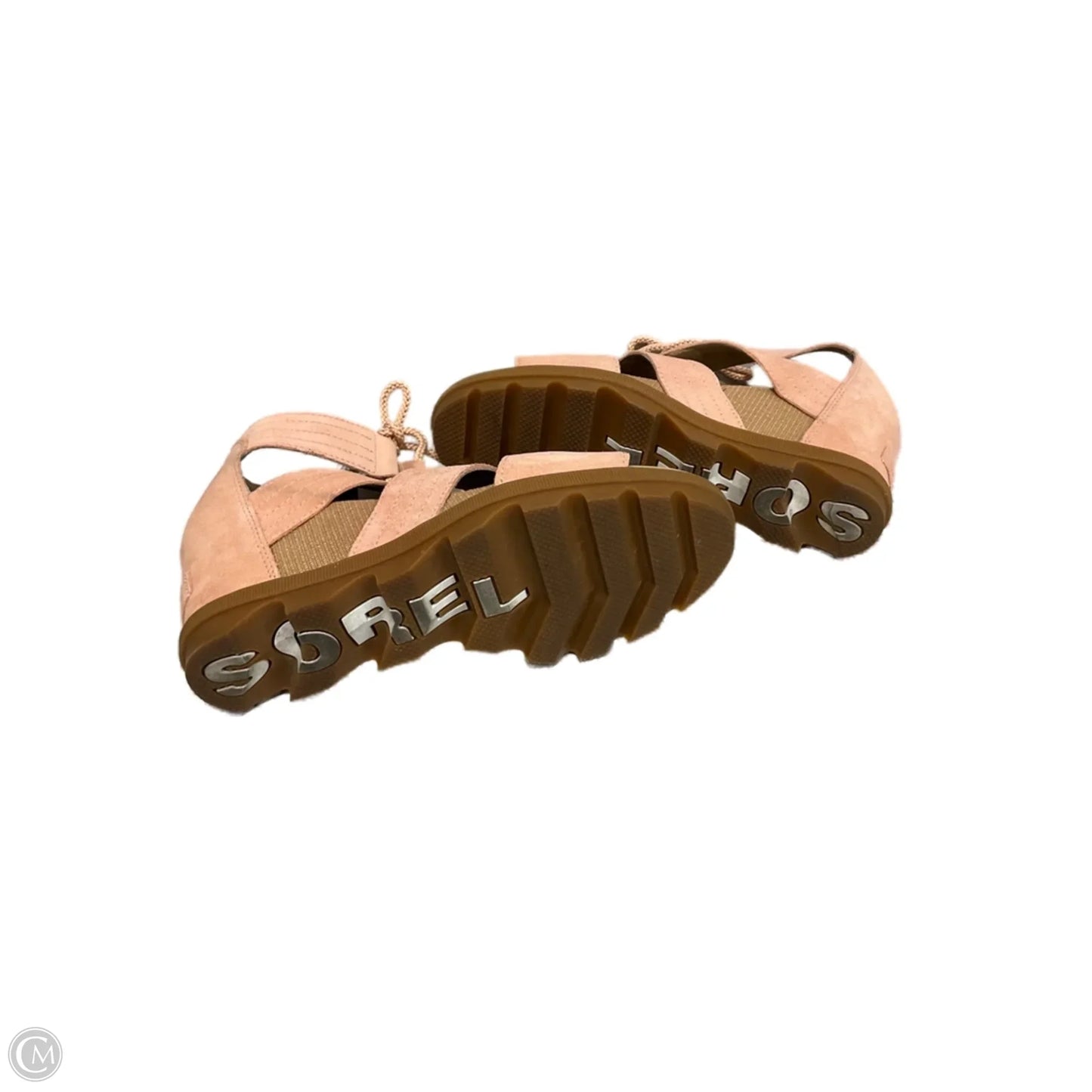 Sandals Heels Wedge By Sorel In Peach, Size: 8.5