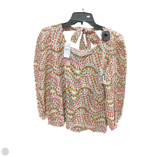 Top Long Sleeve By Loft In Floral Print, Size: M