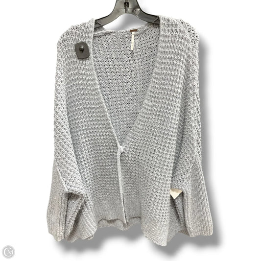 Sweater Cardigan By Free People In Grey, Size: M