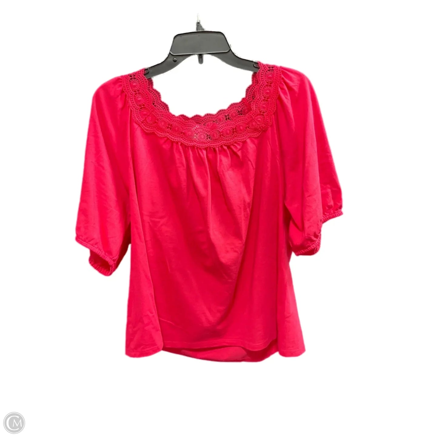 Top Short Sleeve By Talbots In Pink, Size: Xl