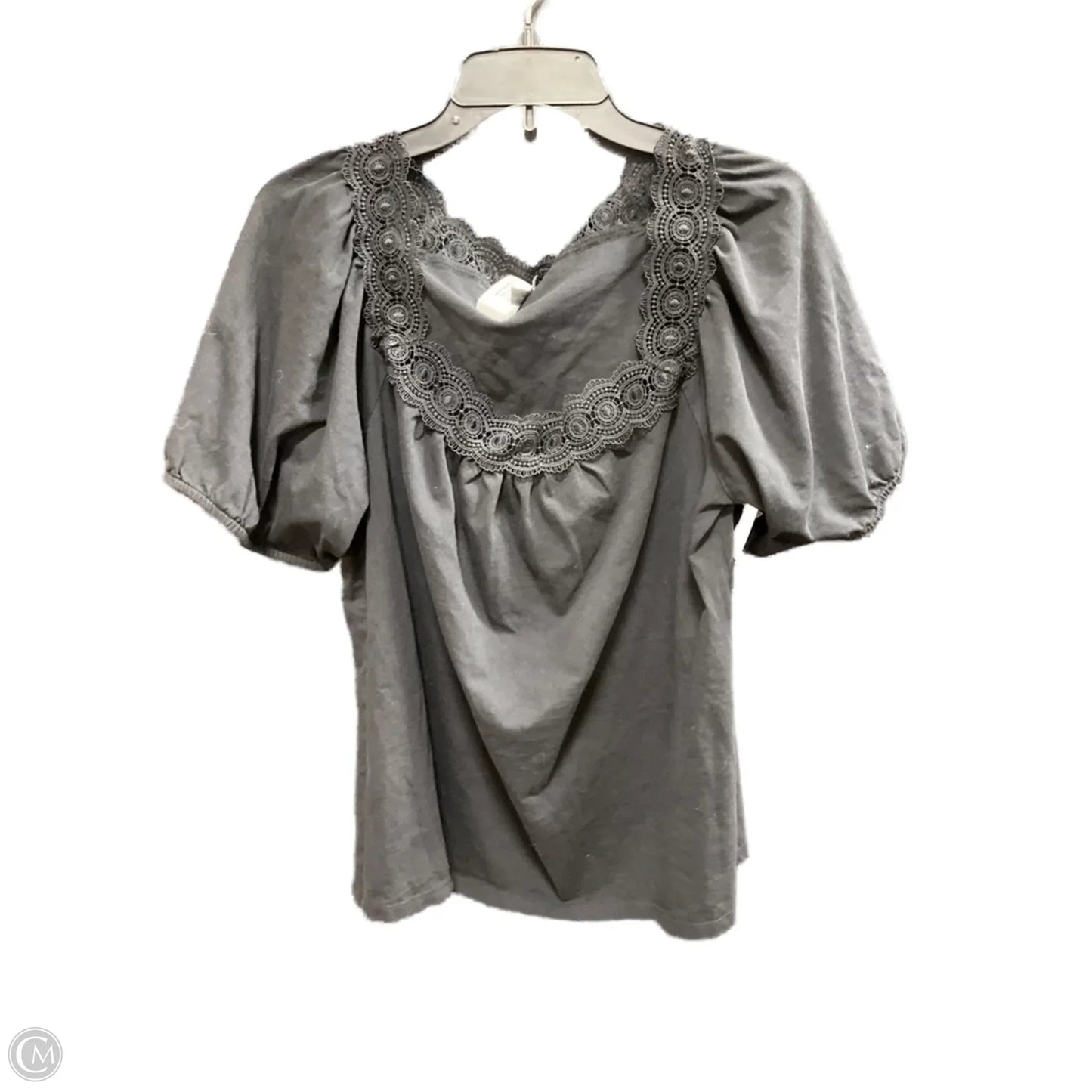 Top Short Sleeve By Talbots In Black, Size: Xl