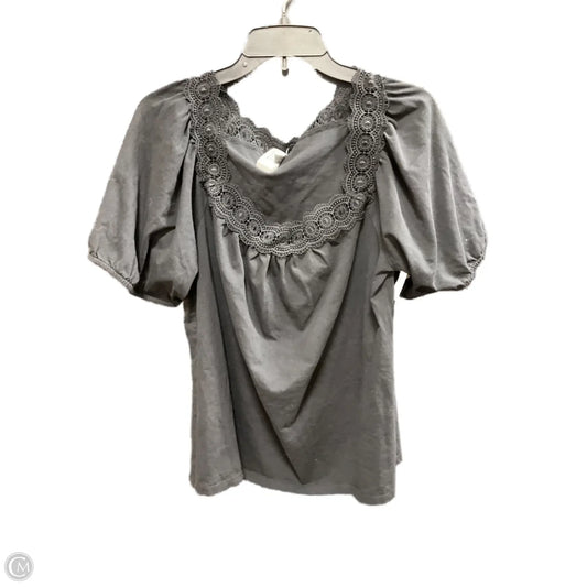 Top Short Sleeve By Talbots In Black, Size: Xl