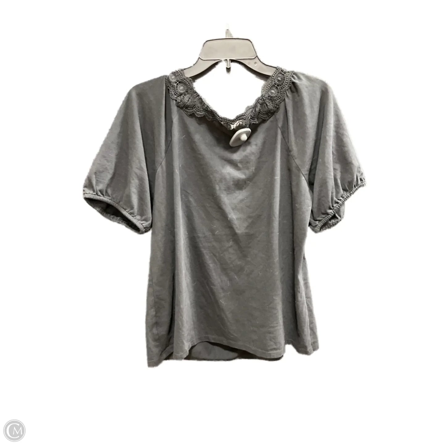 Top Short Sleeve By Talbots In Black, Size: Xl