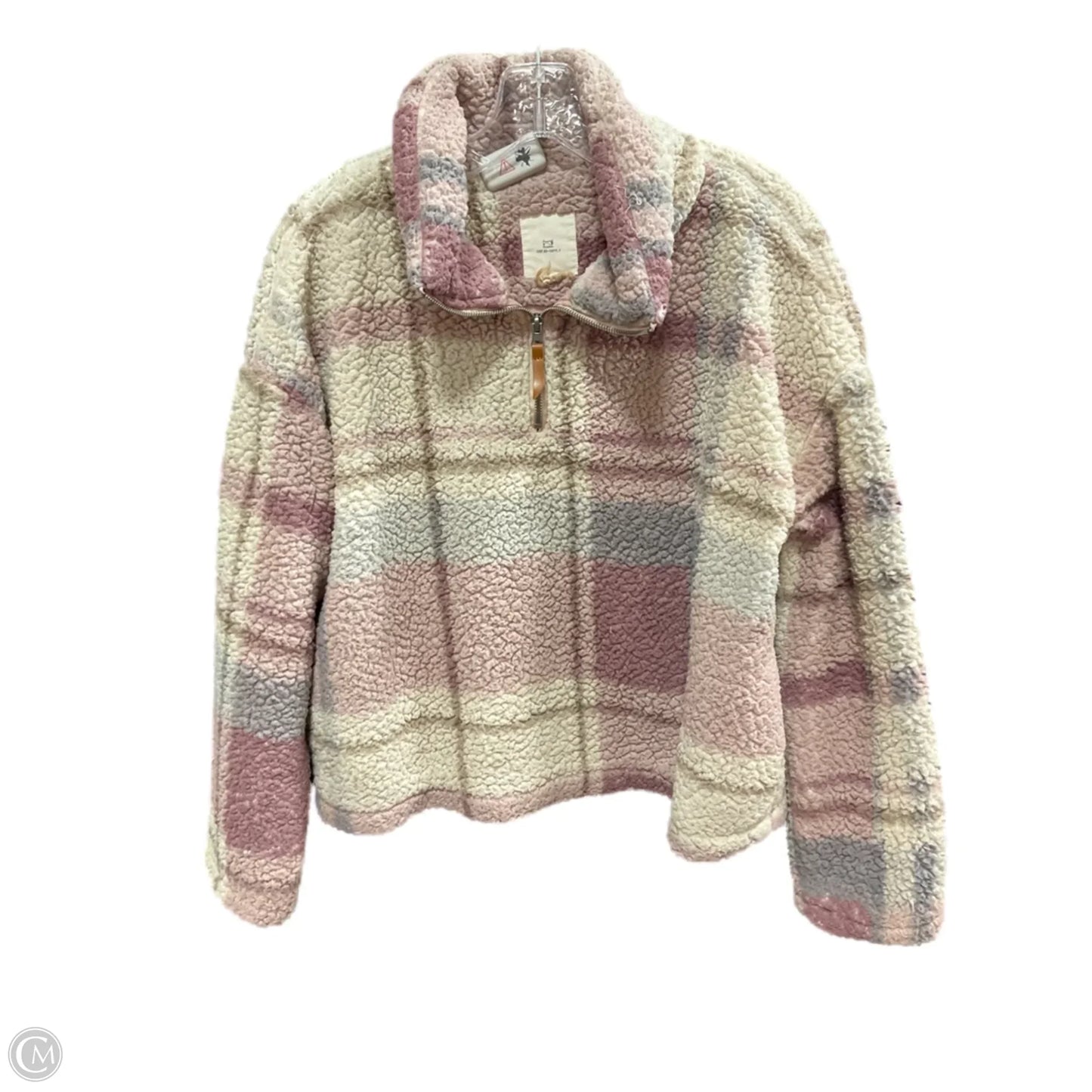 Jacket Fleece By Thread And Supply In Cream & Purple, Size: M