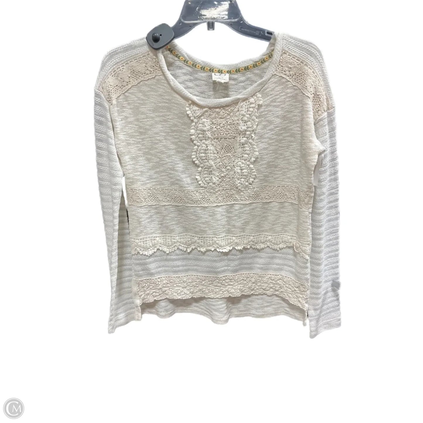 Top Long Sleeve By One September In Cream, Size: S