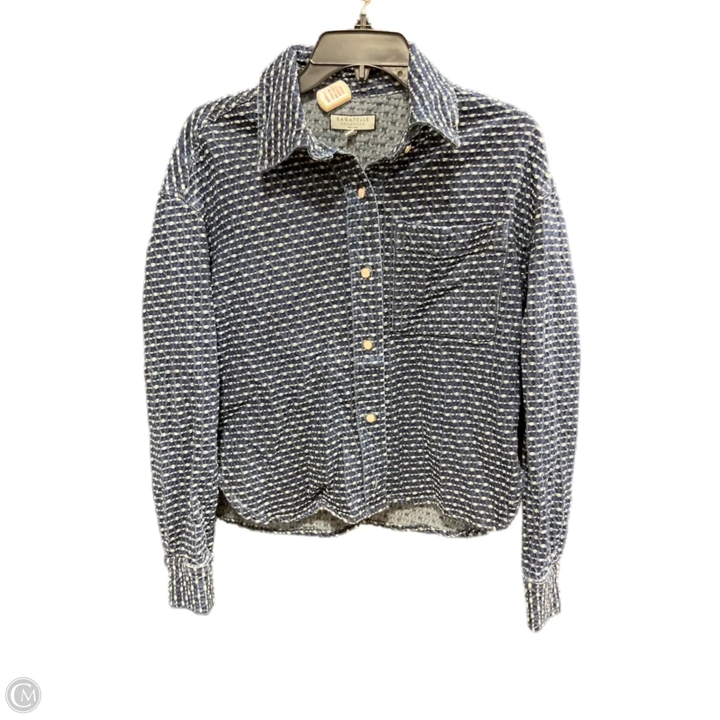 Jacket Shirt By Bagatelle In Blue, Size: S