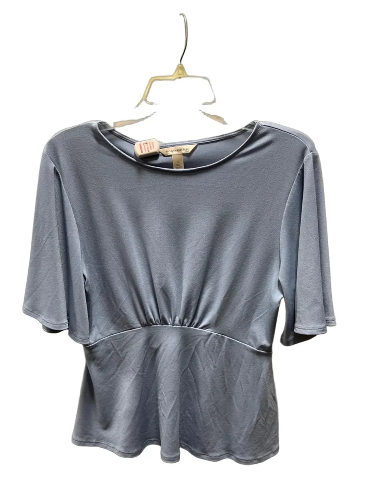 Top Short Sleeve By Banana Republic In Blue, Size: S