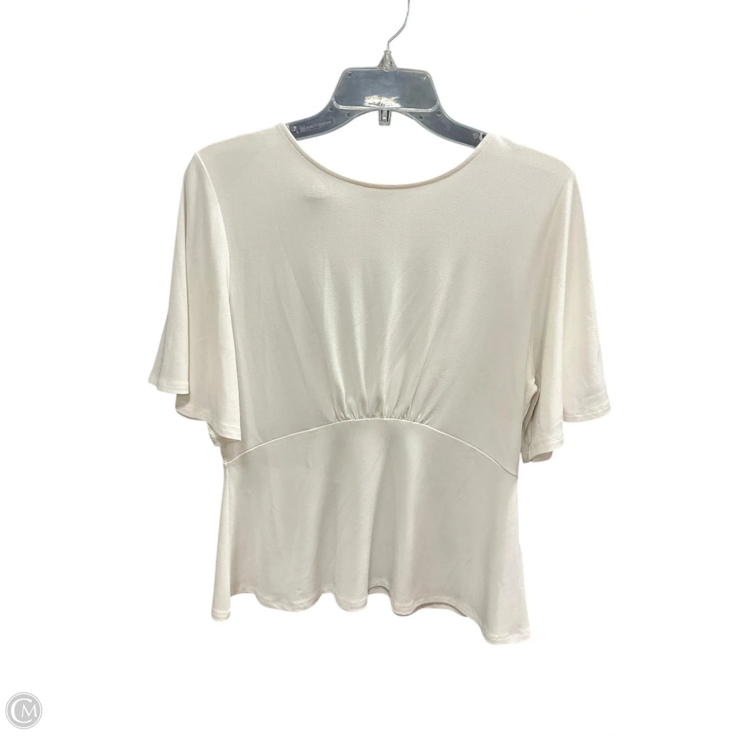 Top Short Sleeve By Banana Republic In Cream, Size: S
